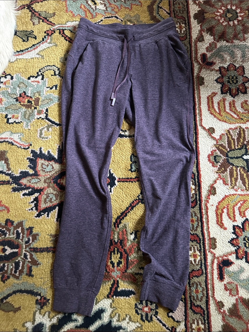 Lululemon Heather Purple Drawstring Jogger Pants
